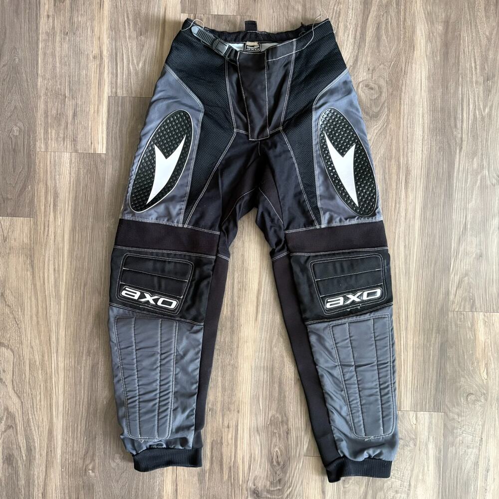 Vintage AXO Motocross Racing Pants Men's Size 30 (Actually 26x28) WORN Black